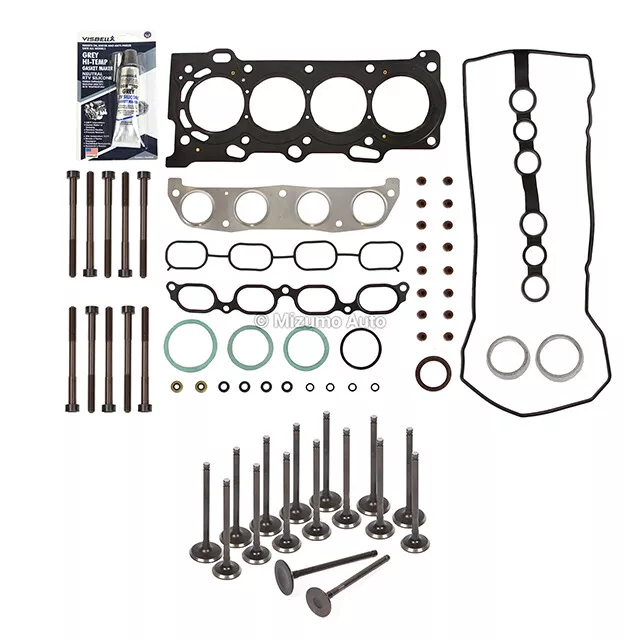 مجموعة حشية الرأس صمامات عادم السحب ToyotaFit 00-08 Toyota 1.8L DOHC 1ZZFE